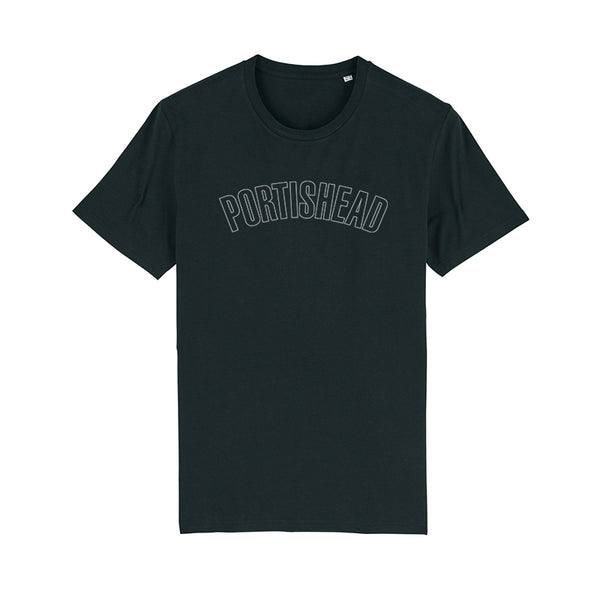 PORTISHEAD OUTLINE LOGO BLACK T-SHIRT POD